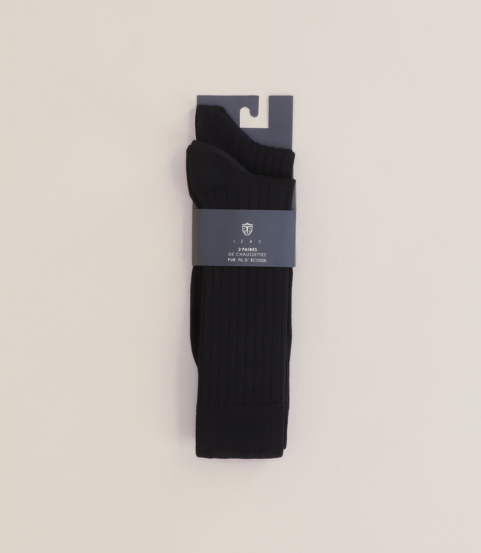 izac Pack de 2 chaussettes unies noires
