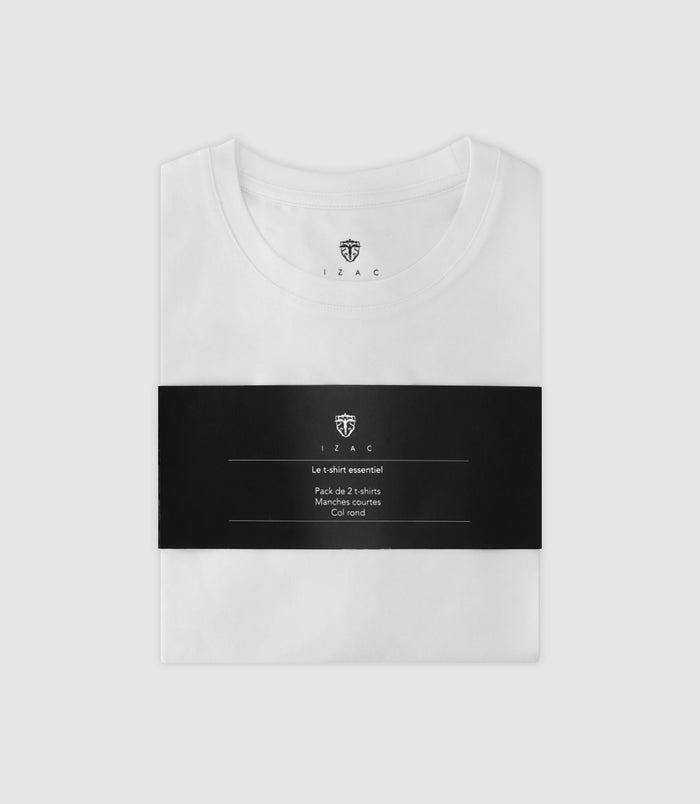 izac Pack de 2 t-shirts blanc