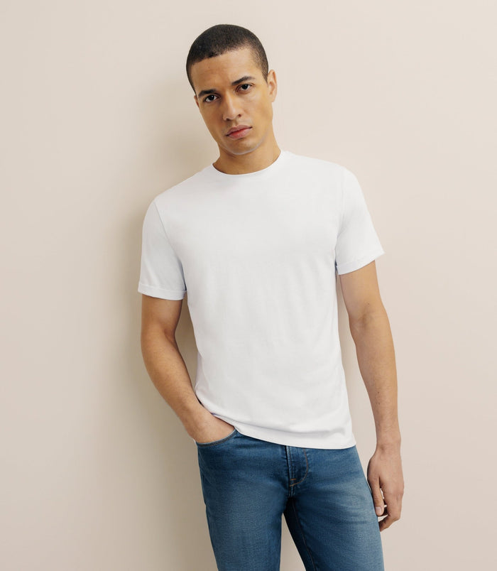 izac Pack de 2 t-shirts col rond blancs