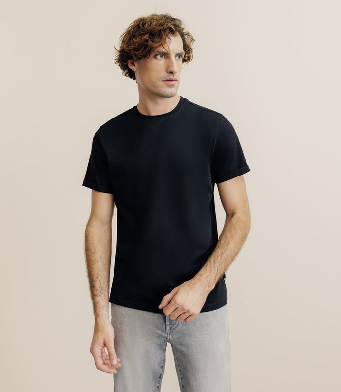 izac Pack de 2 t-shirts col rond noir et blanc