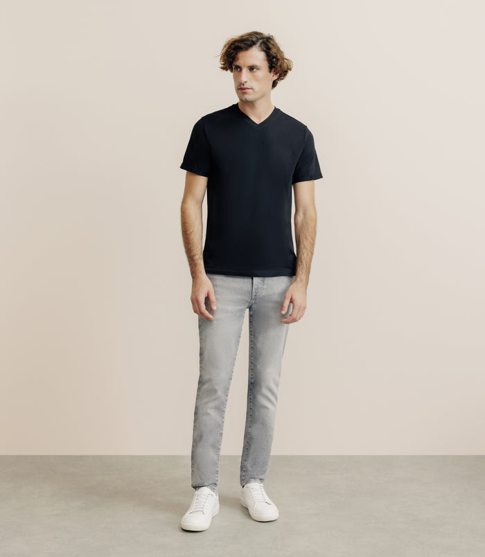 Izac Pack De 2 T-shirts Col V Noir Et Blanc