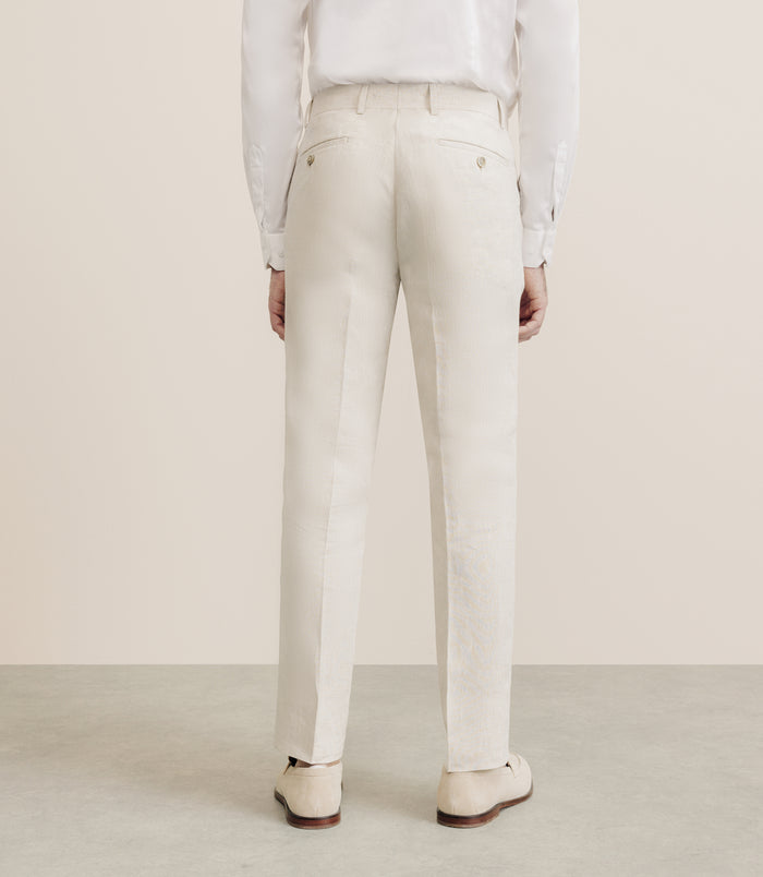 Izac Pantalon 100% Lin Beige