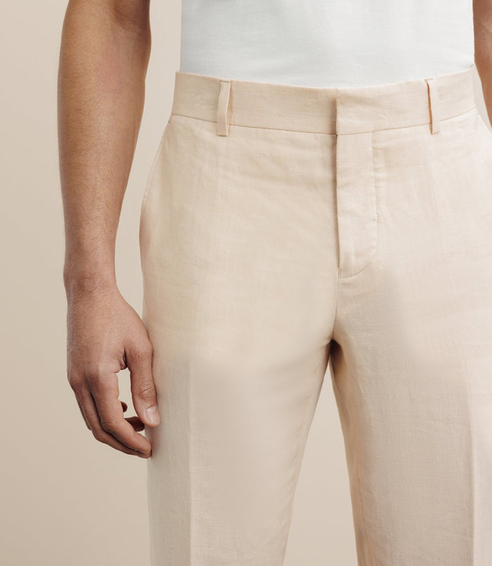 Izac Pantalon 100% Lin Pêche