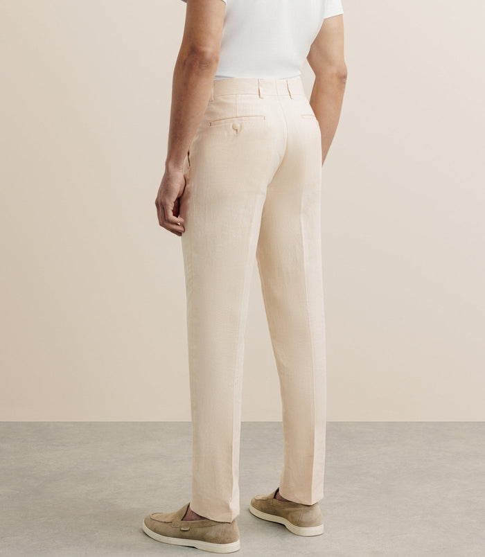 Izac Pantalon 100% Lin Pêche
