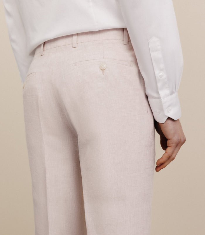 Izac Pantalon 100% Lin Rose