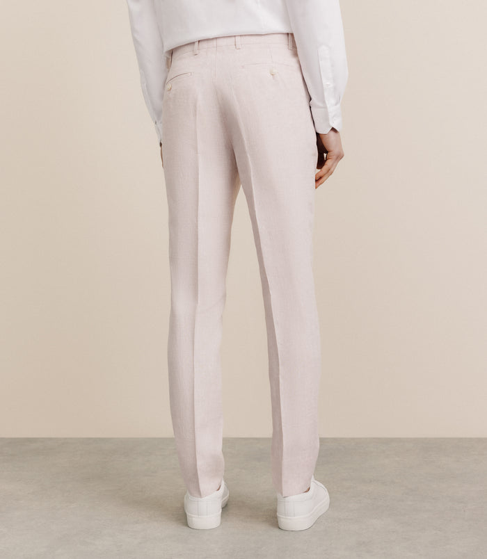 Izac Pantalon 100% Lin Rose