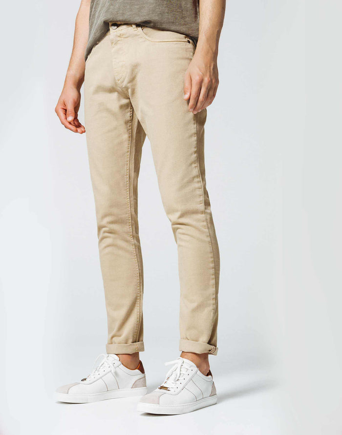 izac Pantalon 5 Poches Beige