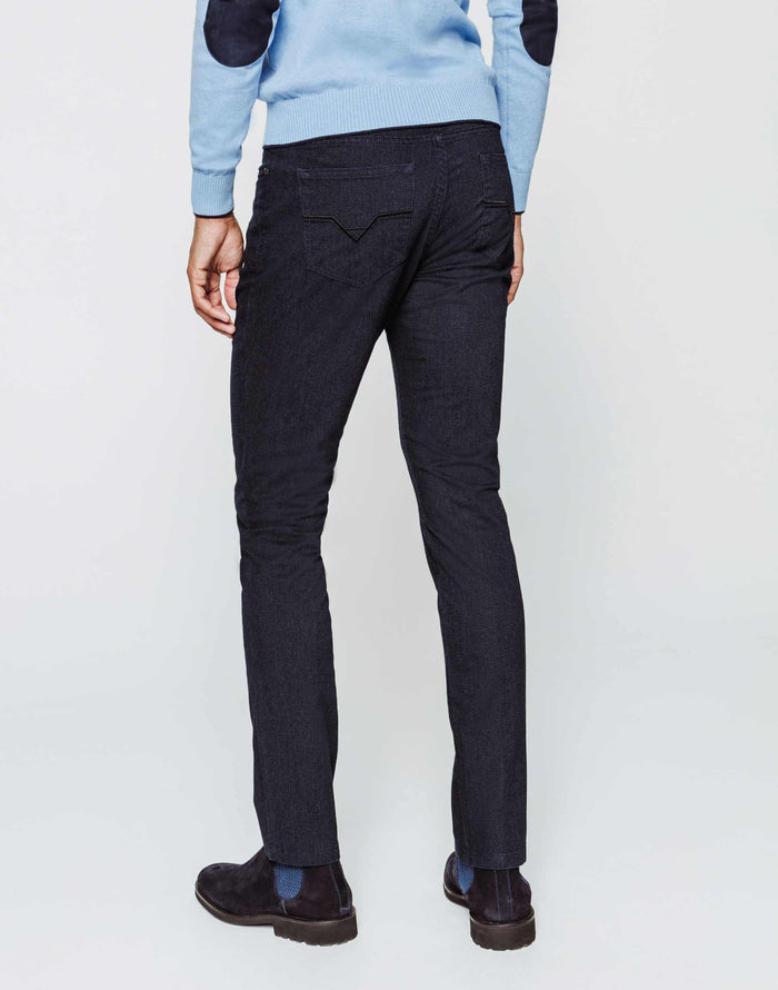 Izac Pantalon 5 Poches Marine