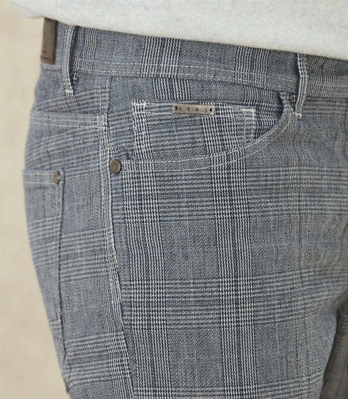 Izac Pantalon à Carreaux Gris Clair "Carreaux"