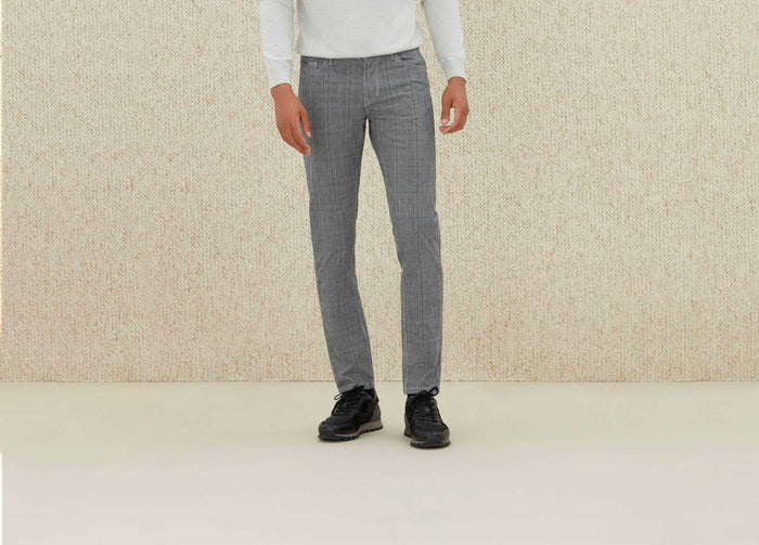 izac Pantalon à carreaux gris clair "Carreaux"