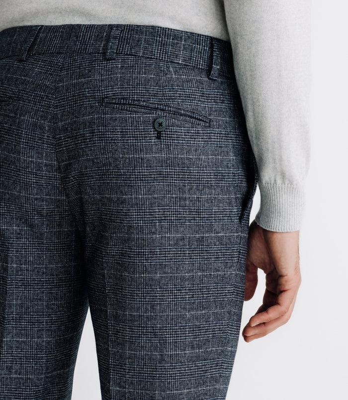 Izac Pantalon à Carreaux Marine