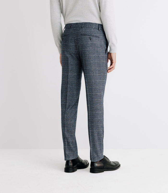 Izac Pantalon à Carreaux Marine