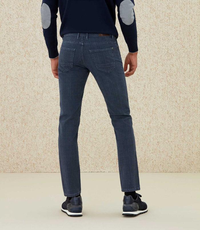 Izac Pantalon à Carreaux Marine "Carreaux"