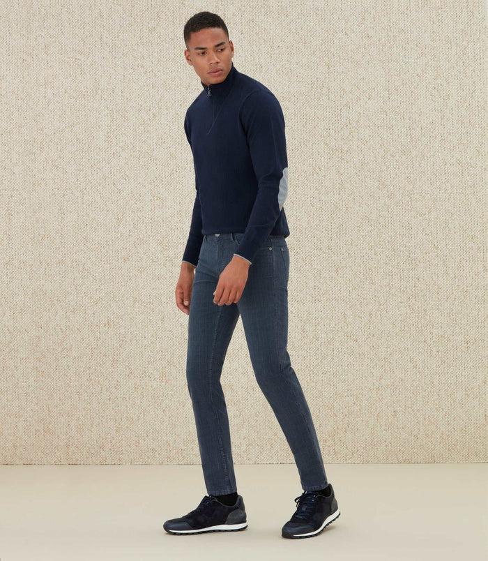 Izac Pantalon à Carreaux Marine "Carreaux"