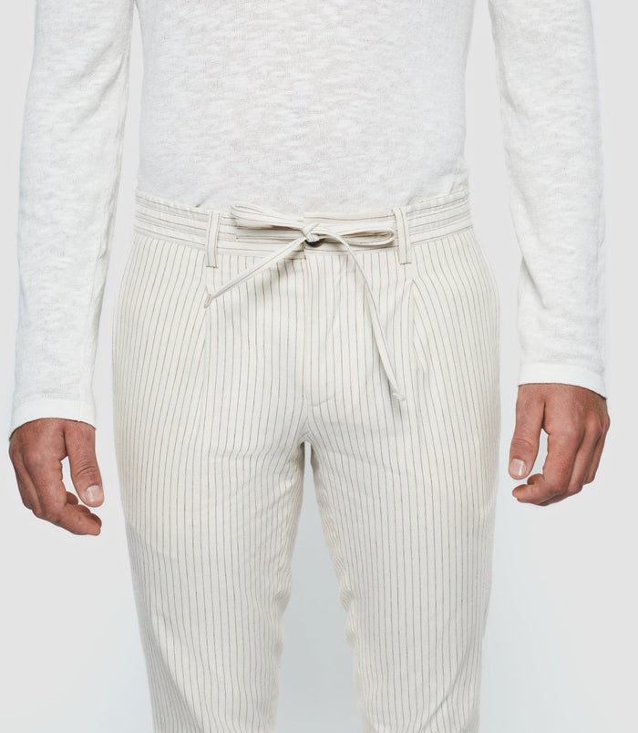 Izac Pantalon à Rayures écru "Punch"