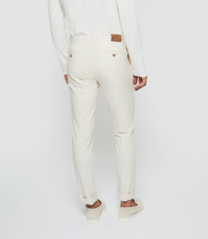 Izac Pantalon à Rayures écru "Punch"