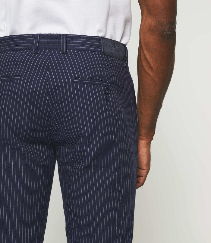 Izac Pantalon à Rayures Marine "Punch"