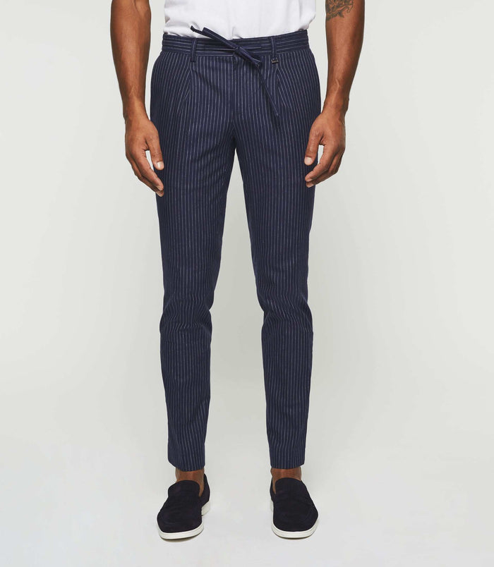 izac Pantalon à rayures marine "Punch"
