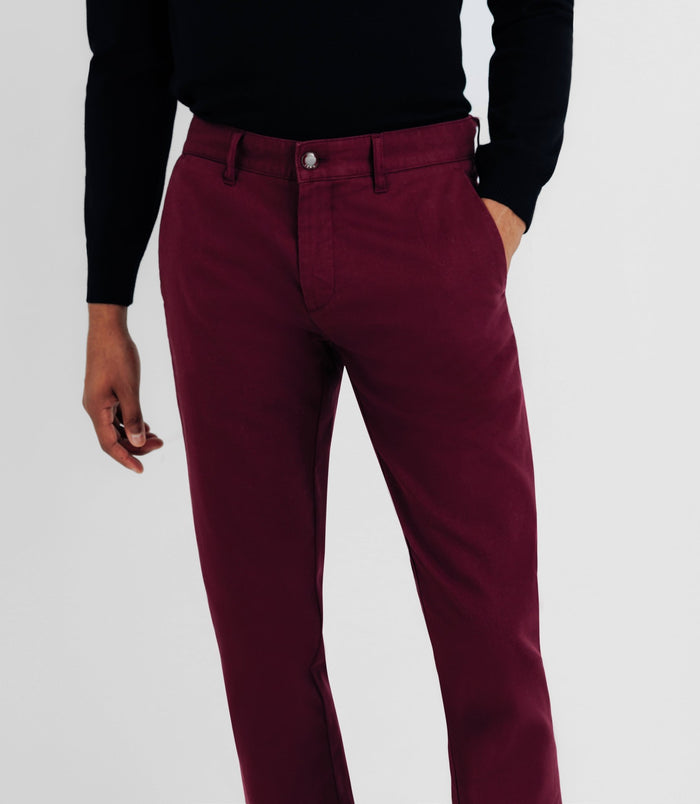 Izac Pantalon Armuré Bordeaux