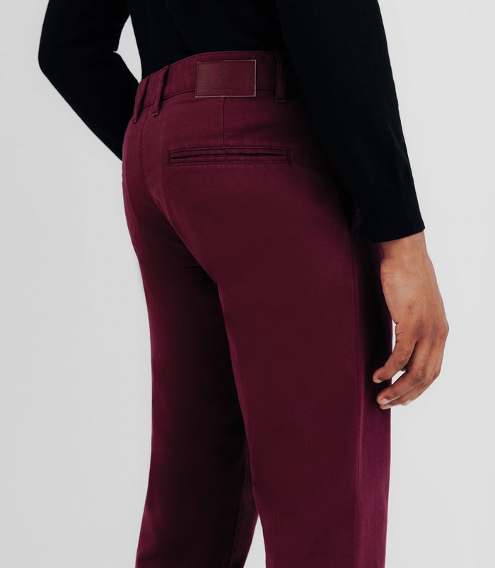 Izac Pantalon Armuré Bordeaux