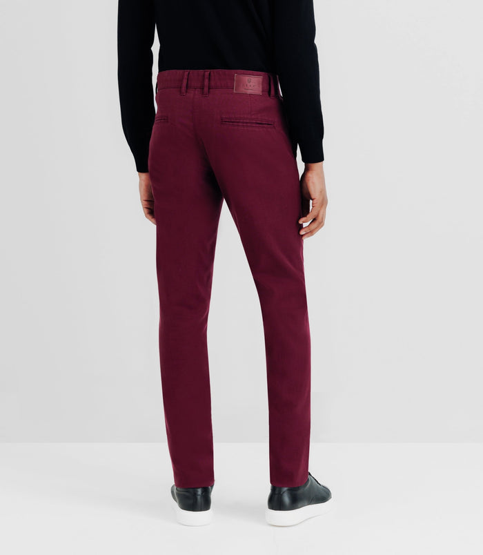 Izac Pantalon Armuré Bordeaux