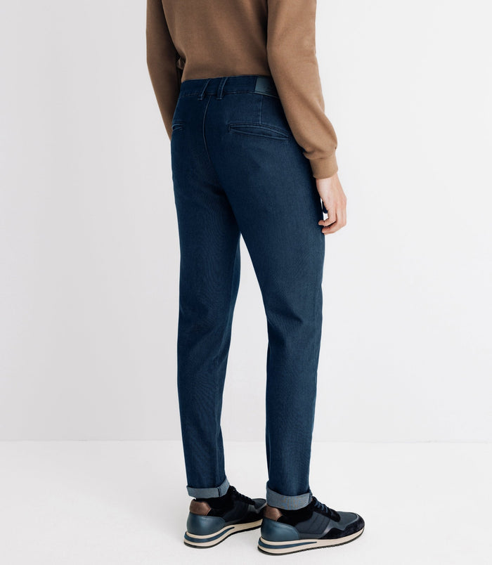 Izac Pantalon Armuré Indigo