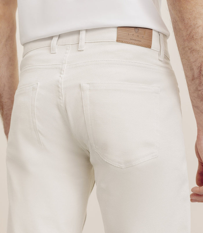 Izac Pantalon Armuré Slim Beige