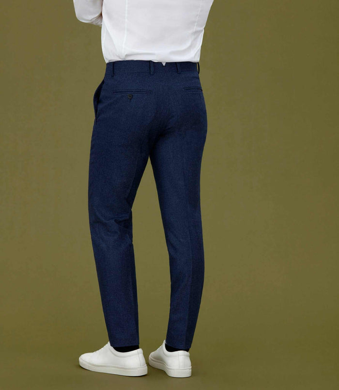 Izac Pantalon Bleu En Flanelle "Nenvol"