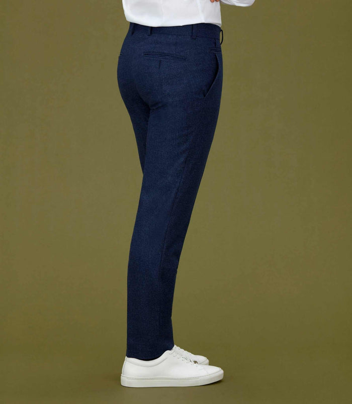 Izac Pantalon Bleu En Flanelle "Nenvol"