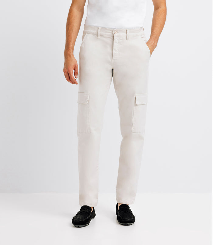 izac Pantalon cargo écru