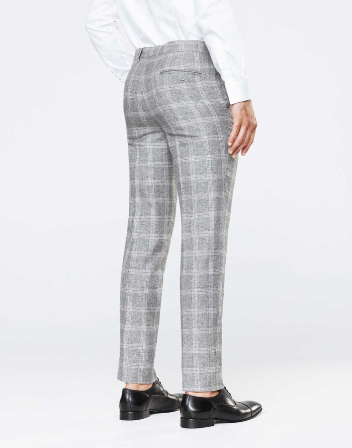 Izac Pantalon Carreaux Gris