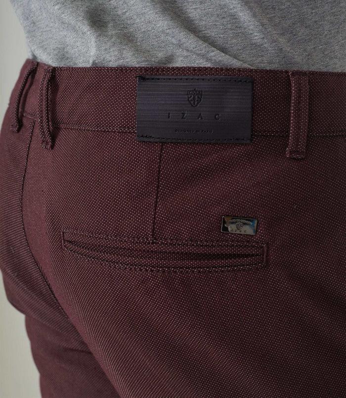 Izac Pantalon Casual Bordeaux "Memoire"