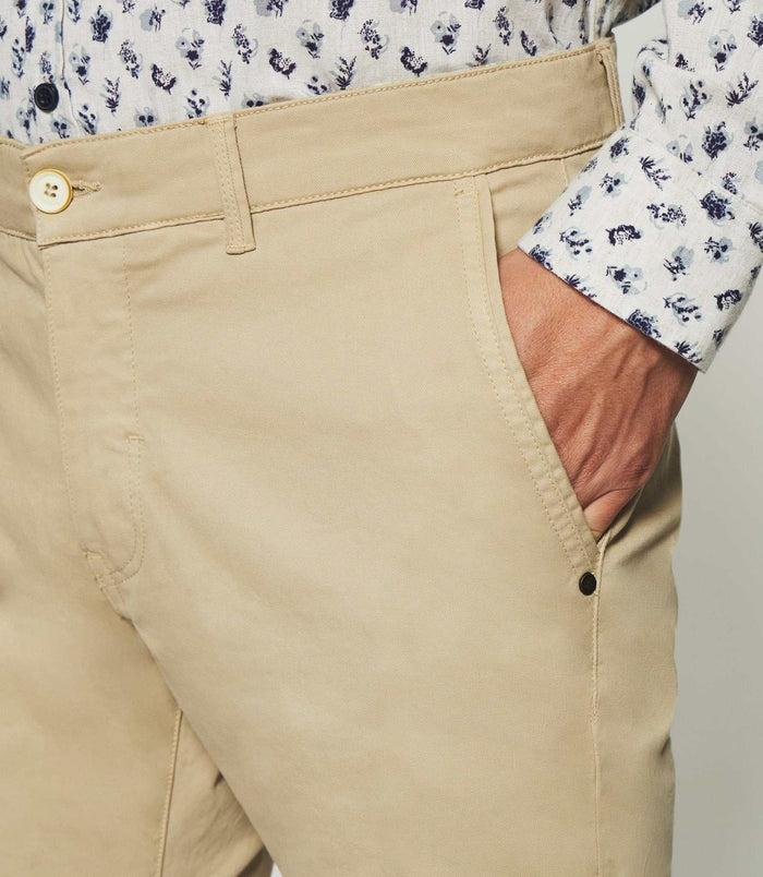 Izac Pantalon Casual Slim Beige Mastic PACHELOR