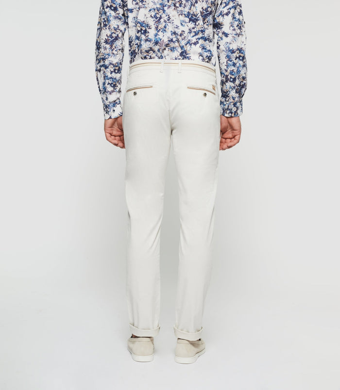 Izac Pantalon Casual Slim Beige Mastic "Paco"