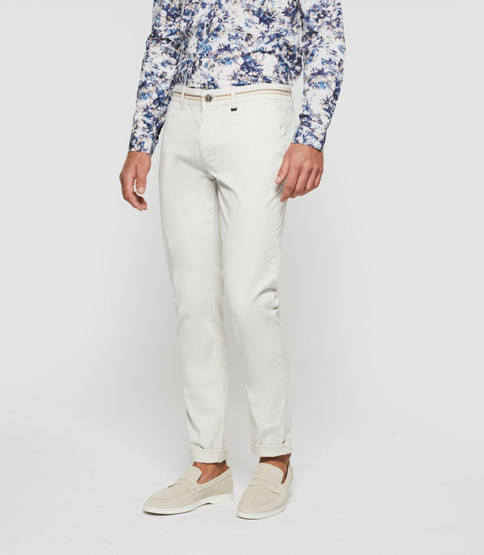 izac Pantalon casual slim beige mastic "Paco"