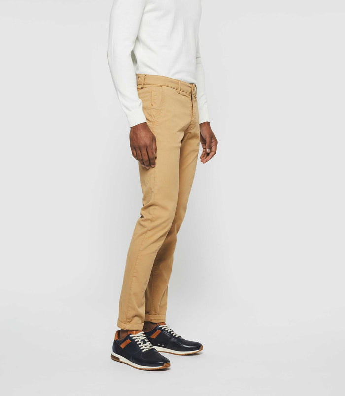 Izac Pantalon Casual Slim Beige "Pachelor"