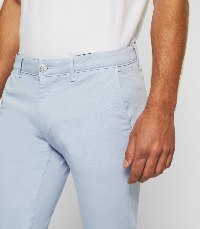 Izac Pantalon Casual Slim Bleu Ciel "Perrebi"