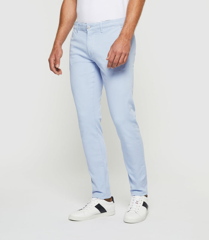 Izac Pantalon Casual Slim Bleu Ciel "Perrebi"