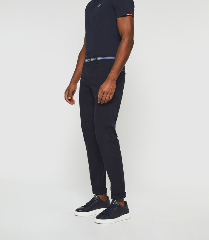 Izac Pantalon Casual Slim Marine "Paco"