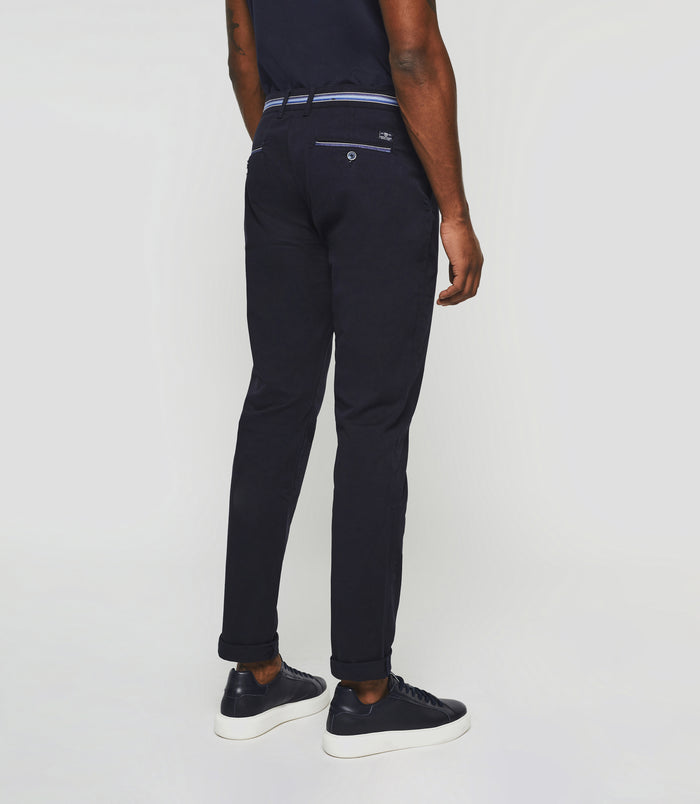 Izac Pantalon Casual Slim Marine "Paco"