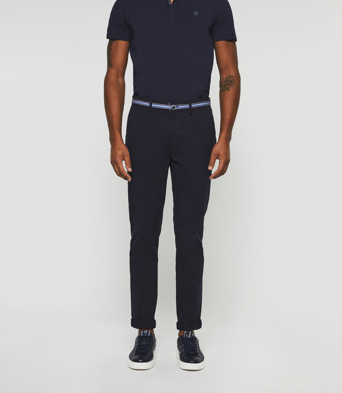 izac Pantalon casual slim marine "Paco"