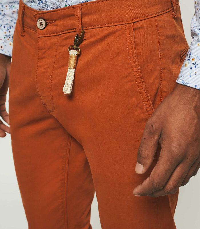 Izac Pantalon Casual Slim Orange "Pachelor"