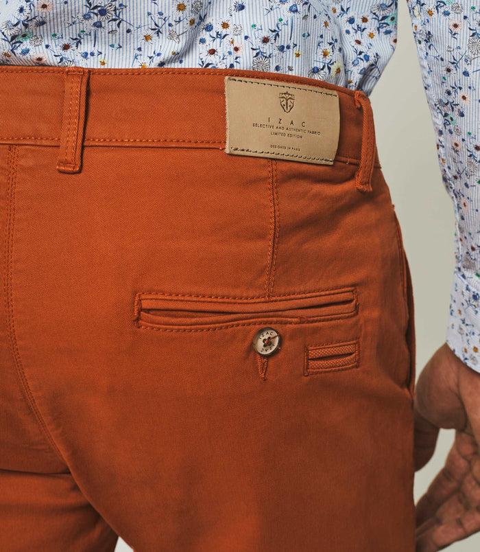 Izac Pantalon Casual Slim Orange "Pachelor"