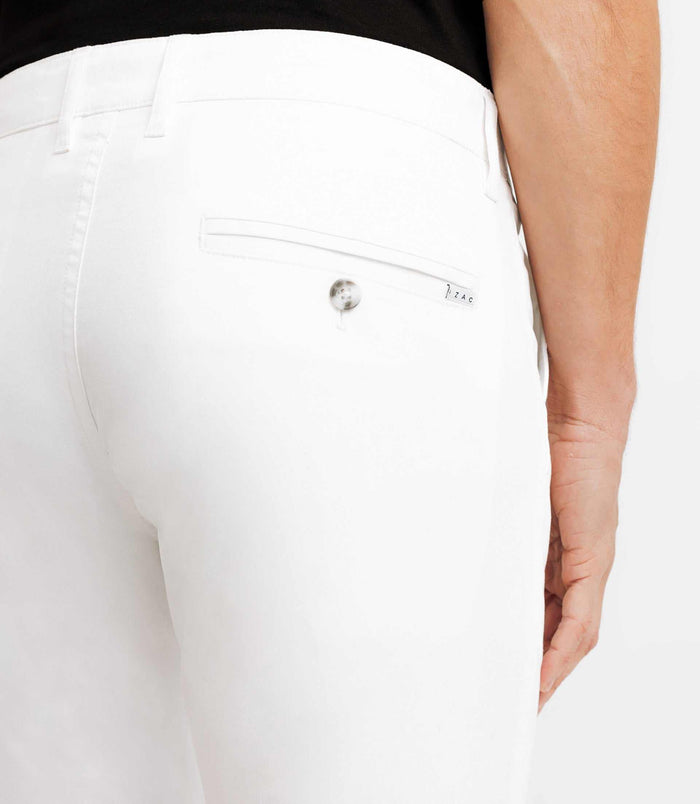 Izac Pantalon Casual Stretch Blanc