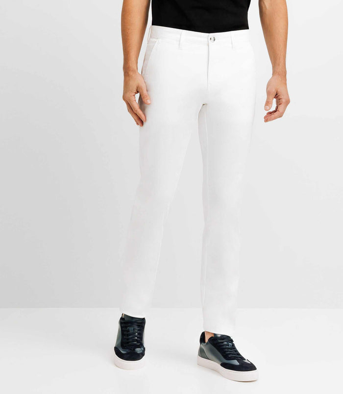 izac Pantalon casual stretch blanc