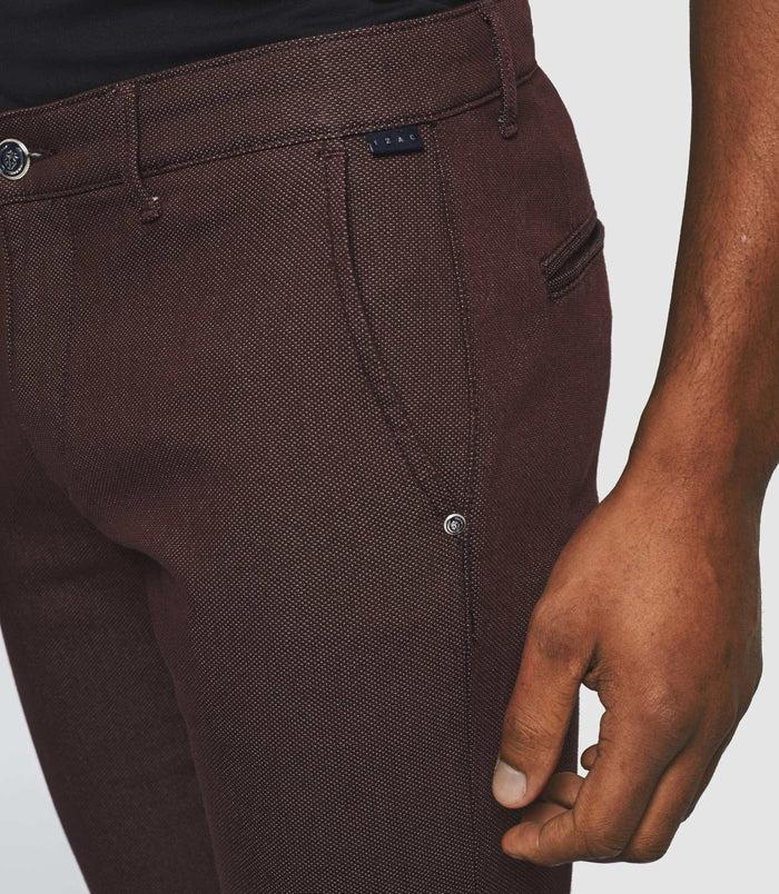 Izac Pantalon Casual Urbain Bordeaux "Nerrebi"