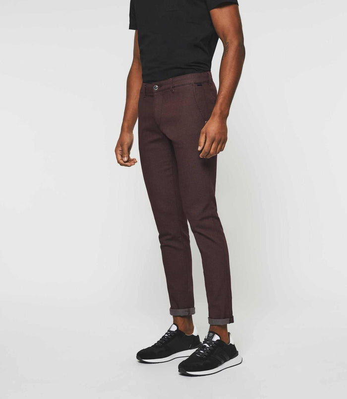 Izac Pantalon Casual Urbain Bordeaux "Nerrebi"