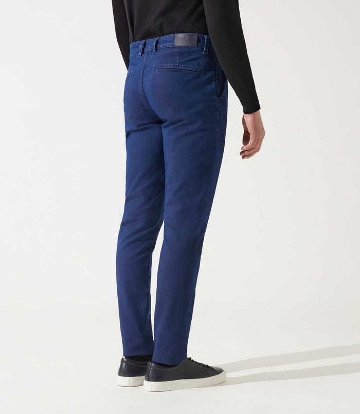 Izac Pantalon Chino Armuré Bleu Moyen VERREBI