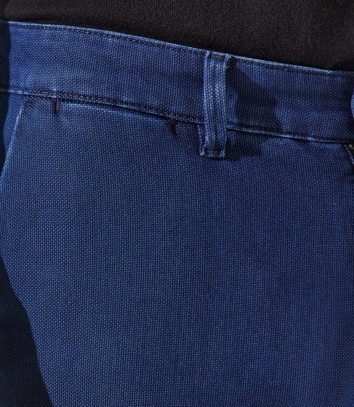 Izac Pantalon Chino Armuré Bleu Moyen VERREBI