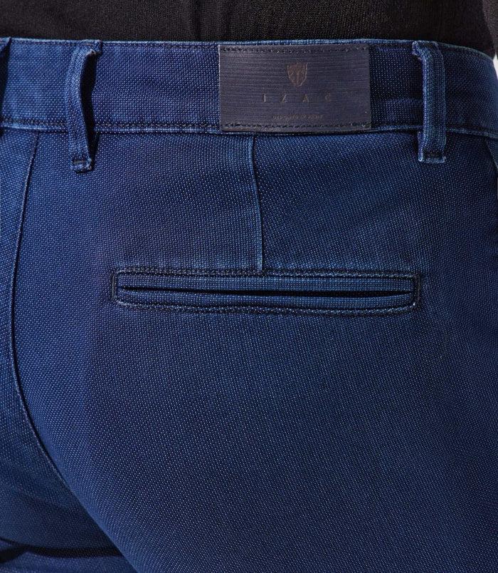Izac Pantalon Chino Armuré Bleu Moyen VERREBI